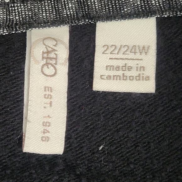 Cato Black Long Sleeve Blouse/Sweater Size 22/24W - Picture 5 of 8